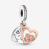 Pandora Entwined Infinite Hearts Double Dangle Charm 781020C01