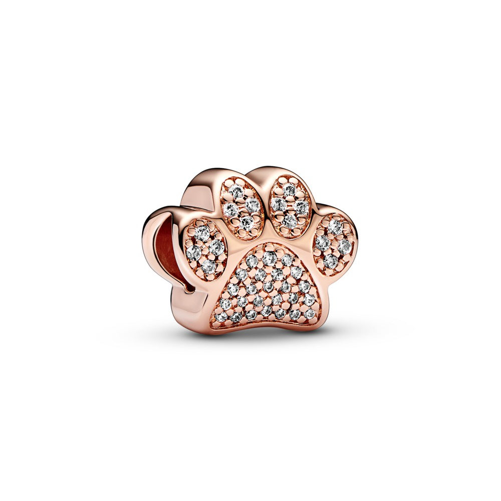 Pandora Rose Sparkling Paw Print Charm 781714C01