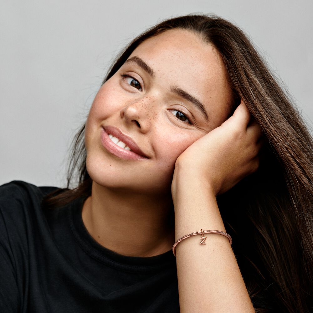 Pandora Letter z Script Alphabet Dangle Charm