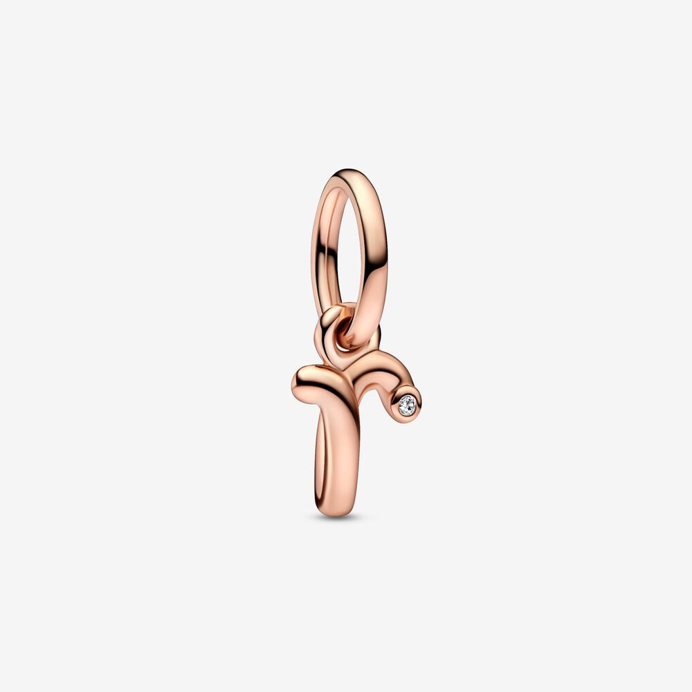 Pandora Letter r Script Alphabet Dangle Charm