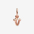 Pandora Letter v Script Alphabet Dangle Charm