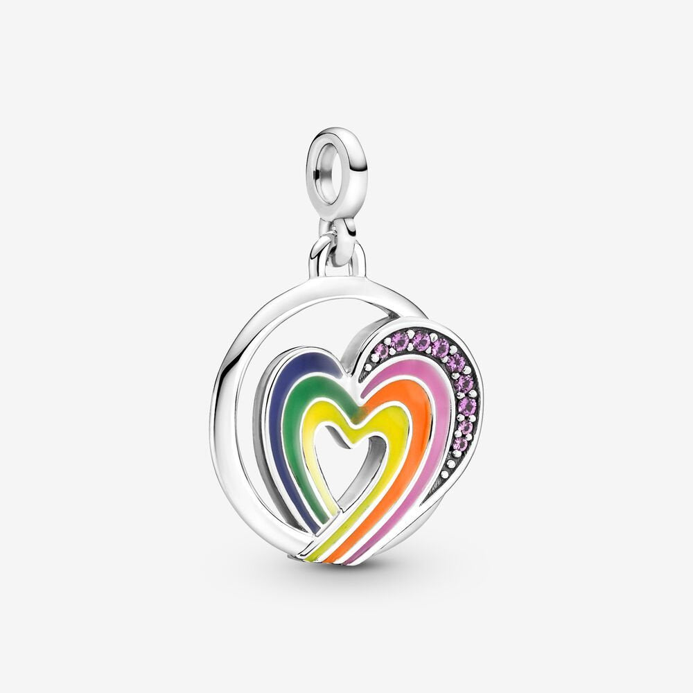 Pandora ME Rainbow Heart of Freedom Medallion 791793C01