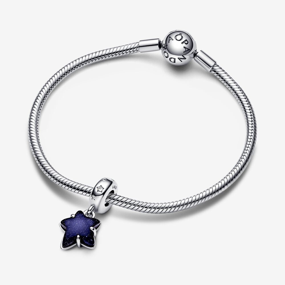 Pandora Celestial Galaxy Star Murano Dangle Charm