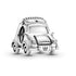 Pandora Silver Electric Car Love Heart Charm 799330C01