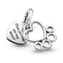 Pandora Hearts and Paw Print Dangle Charm