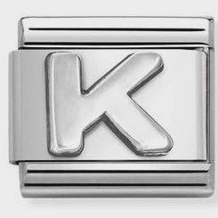 Nomination Silver Letter K Charm