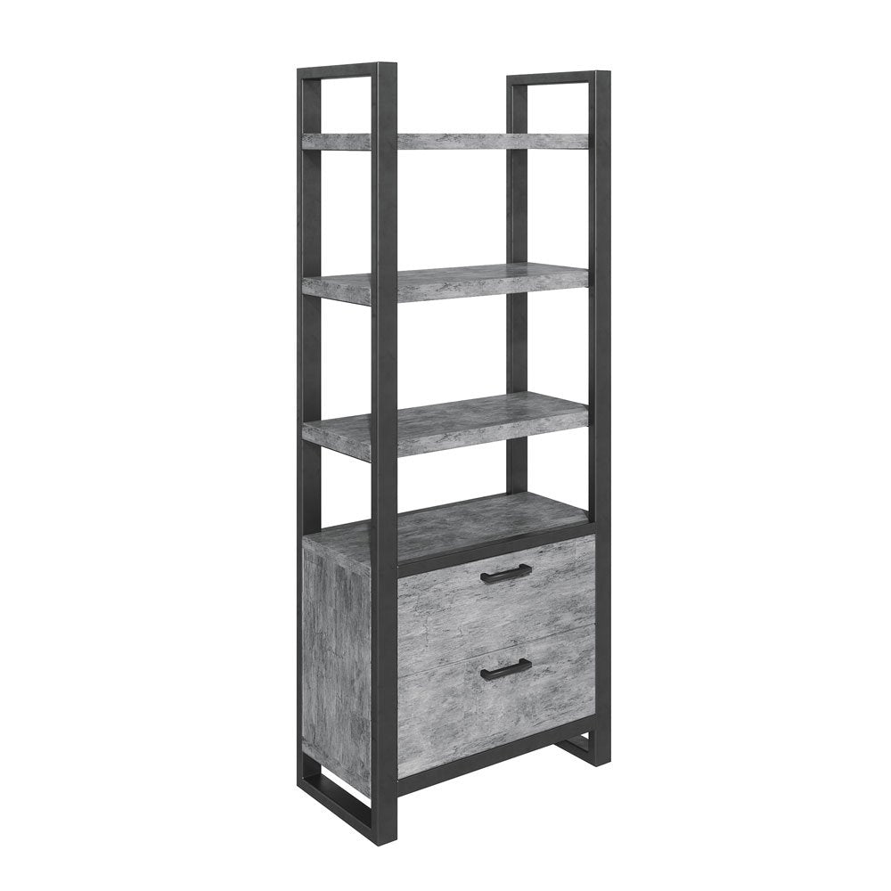 Classic Fusion Bookcase With Drawers - Stone FSBCST