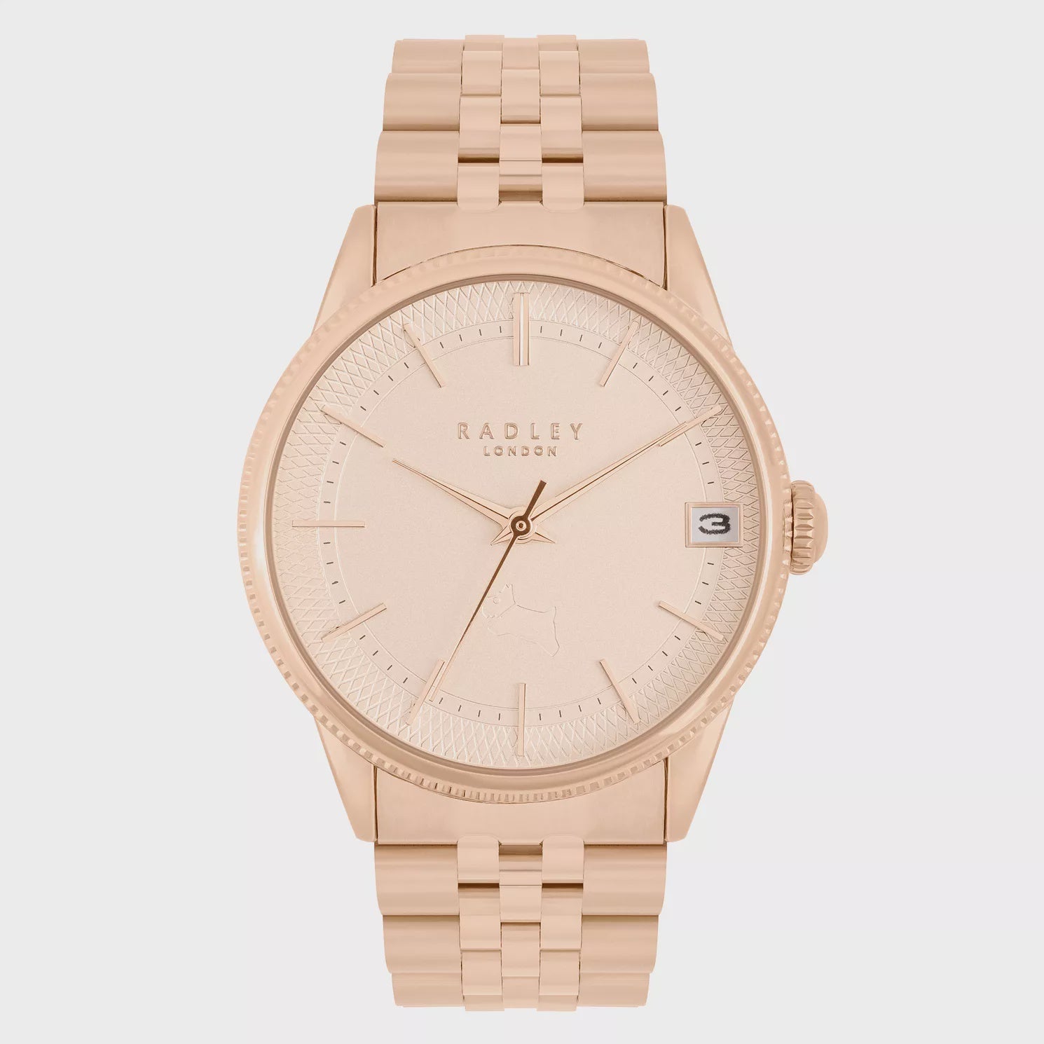 Radley Rose Gold Mother Of Pearl Date Function Watch