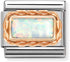Nomination Rose Gold White Opal Baguette Stone Charm