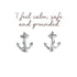 Mantra Anchor Earrings | Sterling Silver