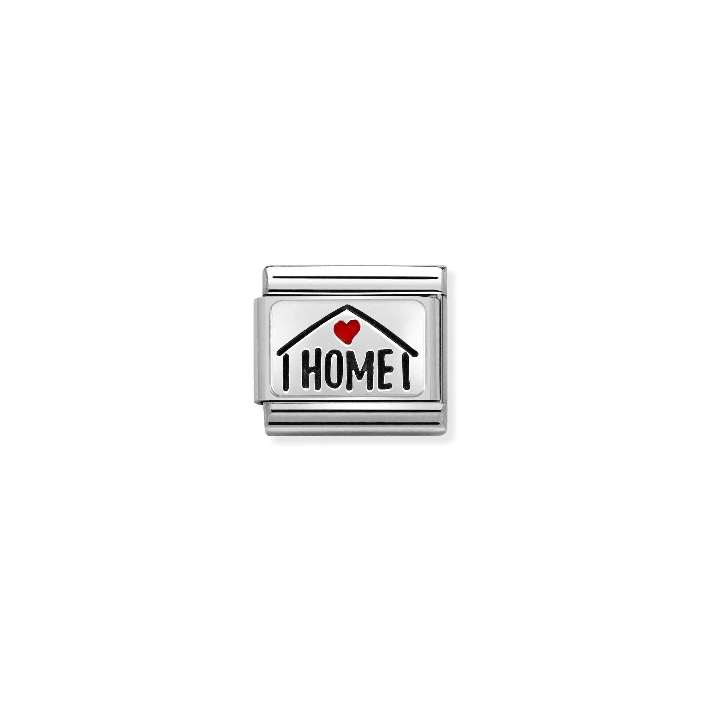 Nomination Silver Home With Red Heart Charm