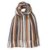 Boardmans Mens Arlo Scarf Chocolate/Navy Multi Stripe