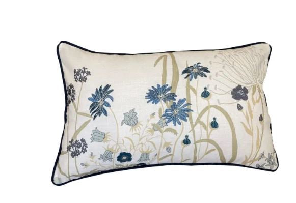 Malini Wild Blue Floral  Cushion