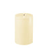 Cream LED 3D Real Flame Pillar Candle 10cm x 15cm
