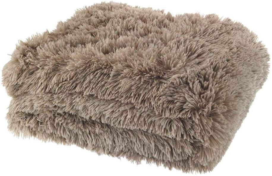 Catherine Lansfield Cuddly Shaggy Natural Throw