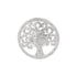 CORA SILVER & CRYSTAL ROUND TREE OF LIFE MAGNETIC BROOCH
