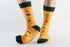 Doris & Dude Gold Cats & Dogs Socks Bamboo Organic Cotton 3-7