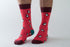Doris & Dude Red Penguin Socks Bamboo Organic Cotton 7-11