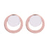 Rose & Silver Circle Stud Earring