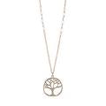 Eternal Crystal tree Of Life Long Pendant Necklace Gold & Clear