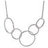 Geo Abstract Interlocking Circles Silver Necklace