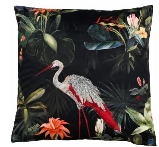 Malini Ophelia Embroidered Bird Cushion