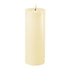 Cream LED 3D Real Flame Pillar Candle 7.5cm x 20cm