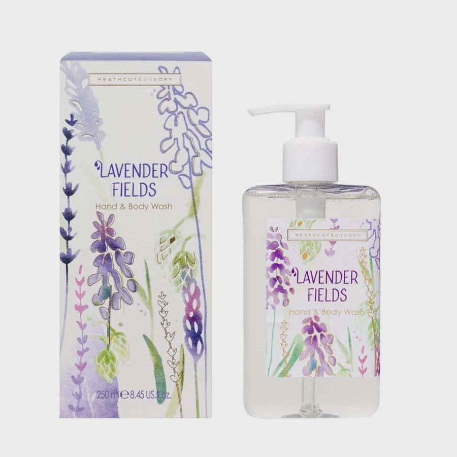 Lavender Fields Hand & Body Wash 250ml By Heathcote & Ivory