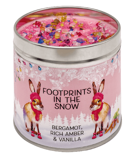 Footprints In The Snow Candle Tin