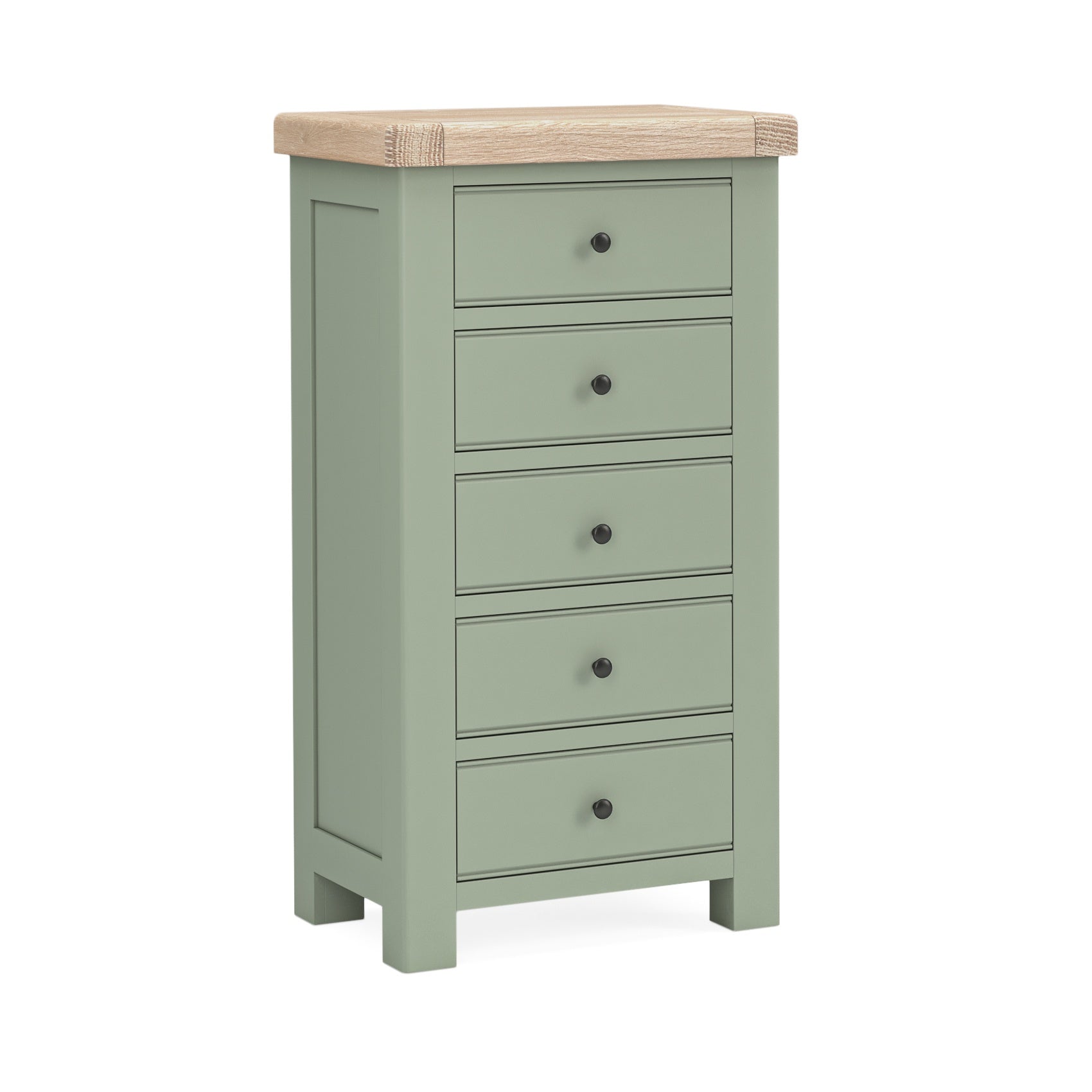 Provence Oak Sage Tallboy Chest Of Drawers.