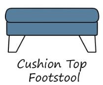 Hallie Cushion Top Sofa Footstool Fabric B