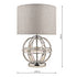 Laura Ashley LA3742828-Q Aiden Glass & Polished Chrome Globe Table Lamp with Shade