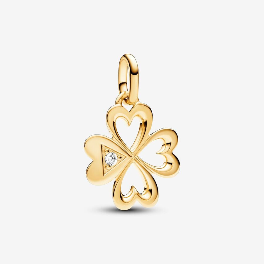 Pandora ME Shine Heart Four-leaf Clover Medallion Charm