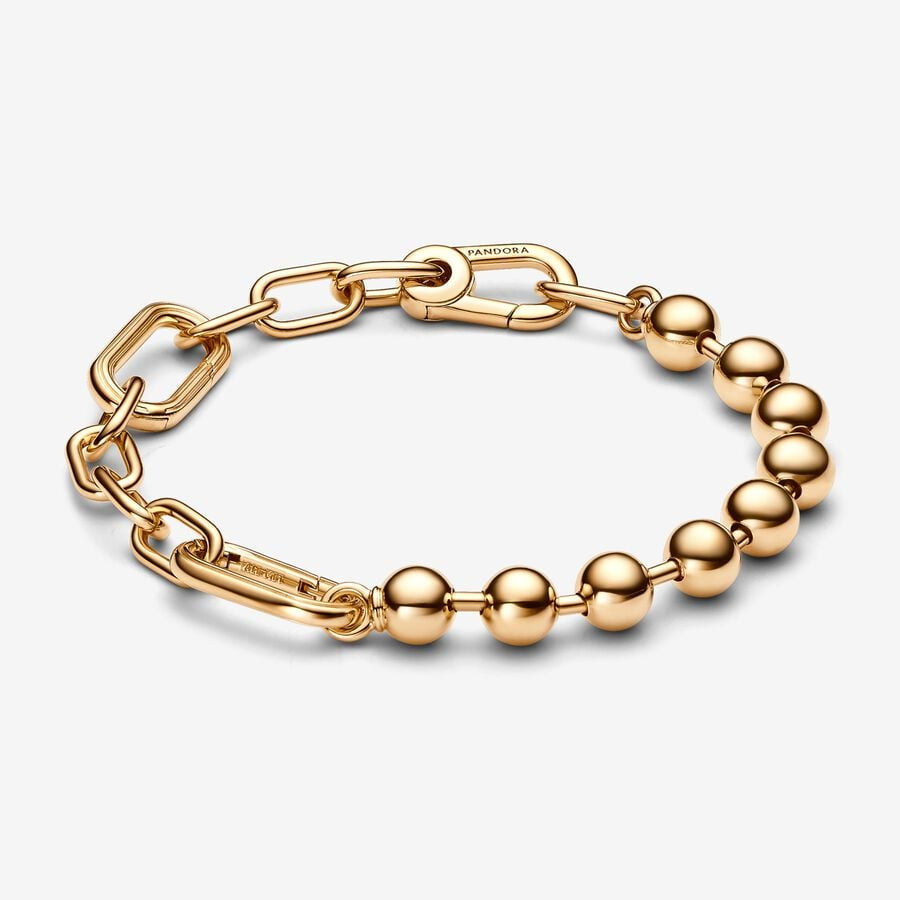 Pandora ME Shine Metal Bead & Link Chain Bracelet