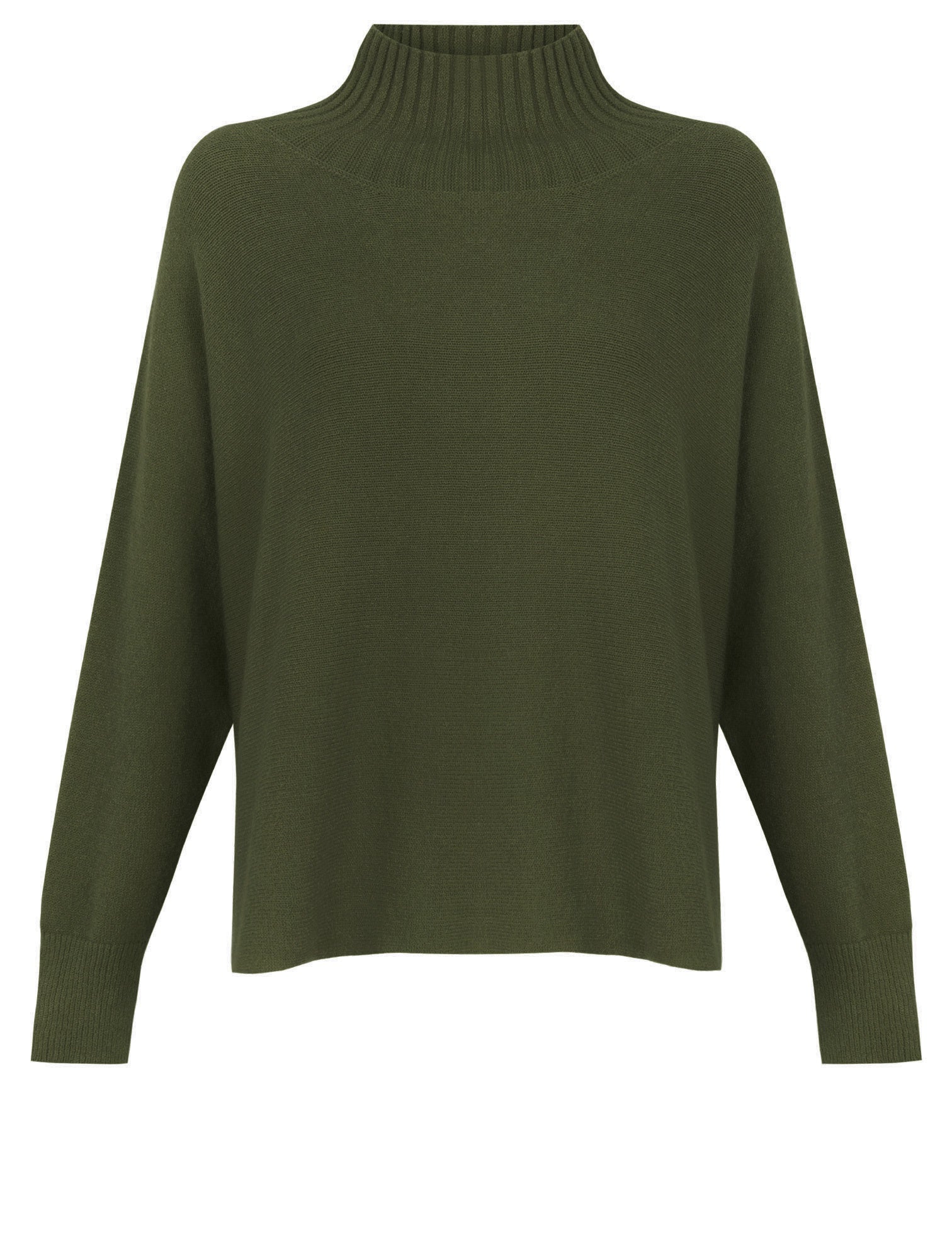 Amazing Woman Jolie Boxy High Neck Musch Olive