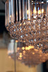 Laura Ashley Vienna Crystal & Polished Chrome 3 Light Semi Flush Ceiling Light