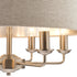 Laura Ashley Sorrento Brushed Chrome 6 Light Armed LA3518806-Qd Fitting Ceiling Light with Natural Shade