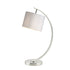 Laura Ashley Noah Brushed Chrome 1 Light Table Lamp LA3518816-Q   with White Shade