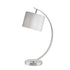 Laura Ashley Noah Brushed Chrome 1 Light Table Lamp LA3518816-Q   with White Shade