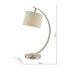 Laura Ashley Noah Brushed Chrome 1 Light Table Lamp LA3518816-Q   with White Shade