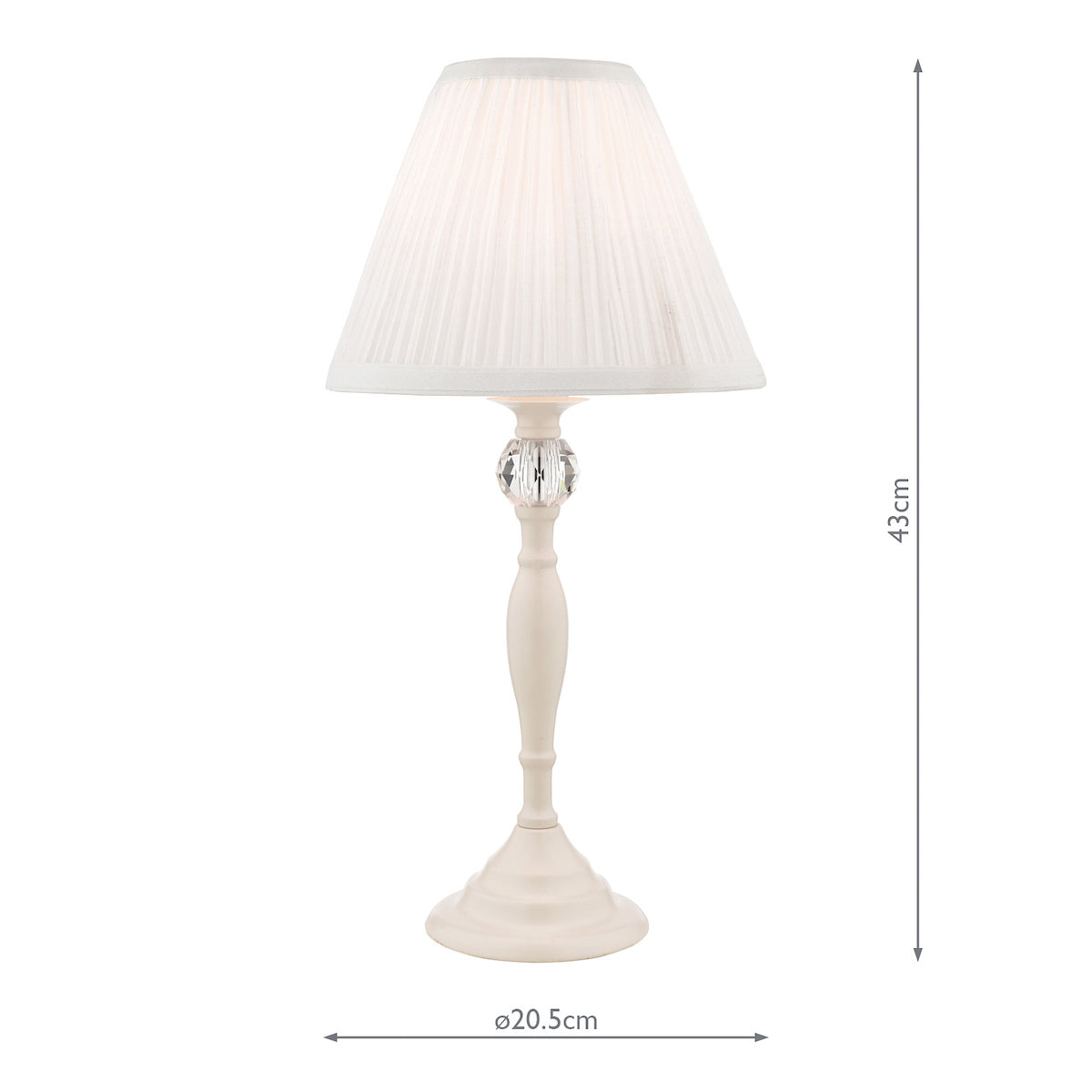Laura Ashley Ellis Satin-Painted Spindle LA3567334-Q Table Lamp with Ivory Shade