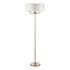 Laura Ashley Sorrento Brushed Chrome LA3570089-Q 3 Light Floor Lamp with Natural Shade