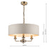 Laura Ashley Sorrento Antique Brass LA3621363-Q 3 Light Armed Fitting Ceiling Light with Ivory Shade