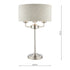 Laura Ashley Sorrento Brushed Chrome LA3636753-Q 3 Light Table Lamp with Natural Shade