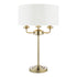 Laura Ashley Sorrento Antique Brass 3 Light LA3655967-Q Table Lamp with Ivory Shade