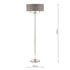 Laura Ashley Sorrento Polished Nickel LA3688866-Q 3 Light Floor Lamp with Charcoal Shade