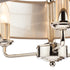 Laura Ashley Sorrento Polished Nickel LA3688867-Q 3 Light Armed Fitting Ceiling Light with Charcoal Shade