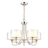 Laura Ashley Southwell Polished Nickel LA3703637-Q 5 Ceiling Light Chandelier & Glass Shades