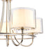 Laura Ashley Southwell Polished Nickel LA3703637-Q 5 Ceiling Light Chandelier & Glass Shades