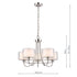 Laura Ashley Southwell Polished Nickel LA3703637-Q 5 Ceiling Light Chandelier & Glass Shades